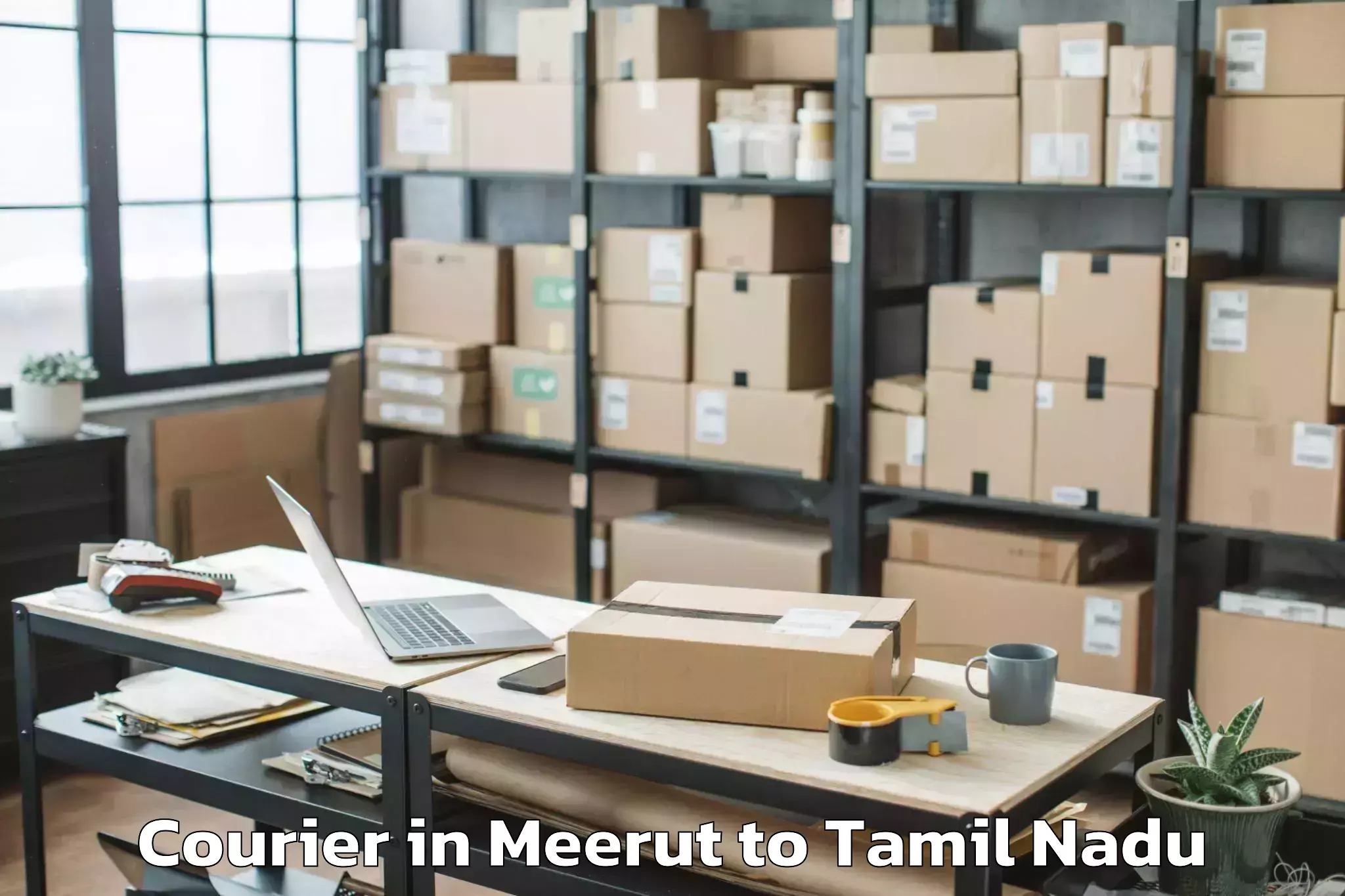 Easy Meerut to Tiruvottiyur Courier Booking